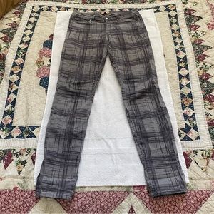 Paige denim peg super skinny gray pattern jeans